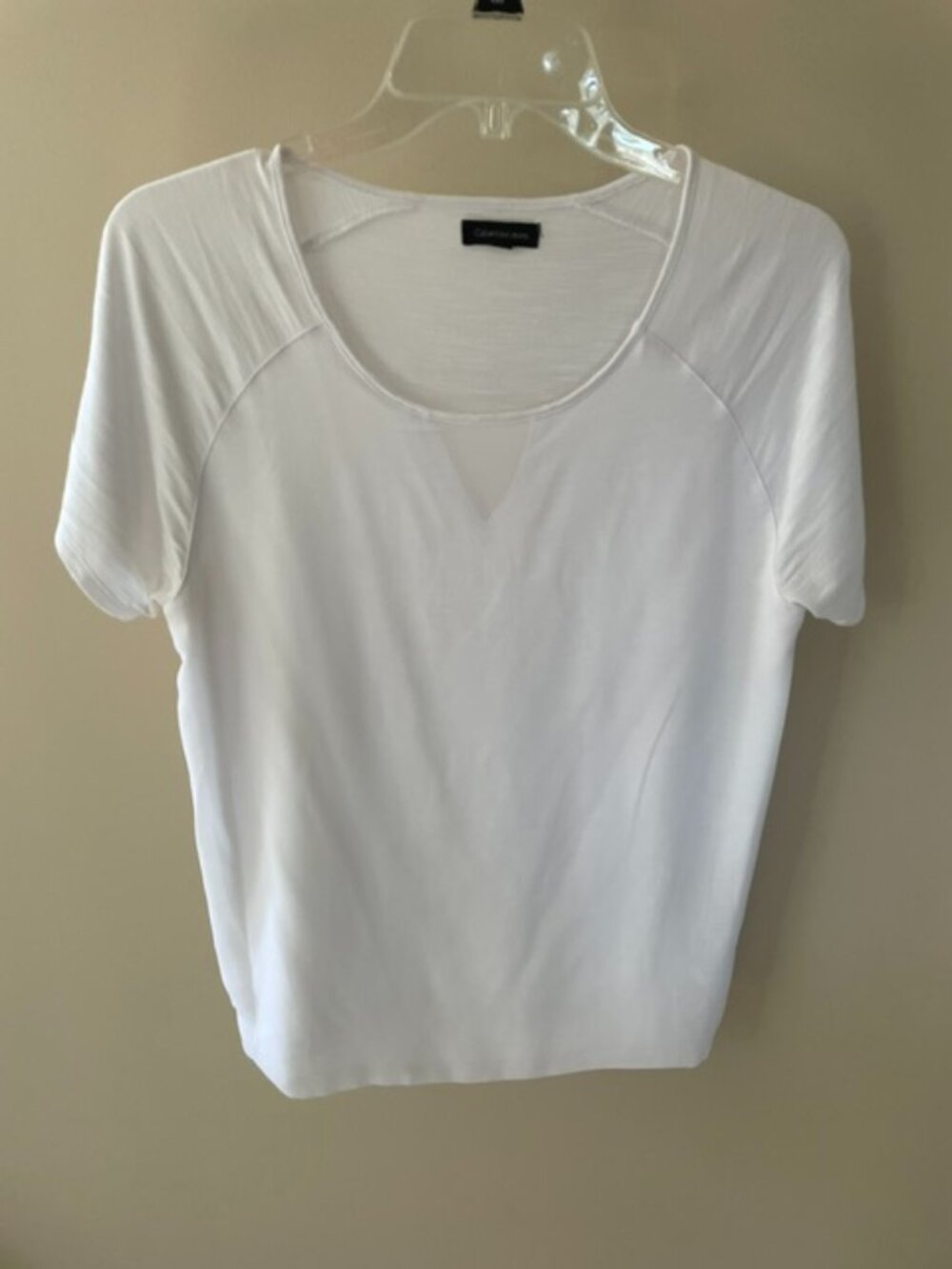 Women's Calvin Klein White short sleeve top in size XS, runs large